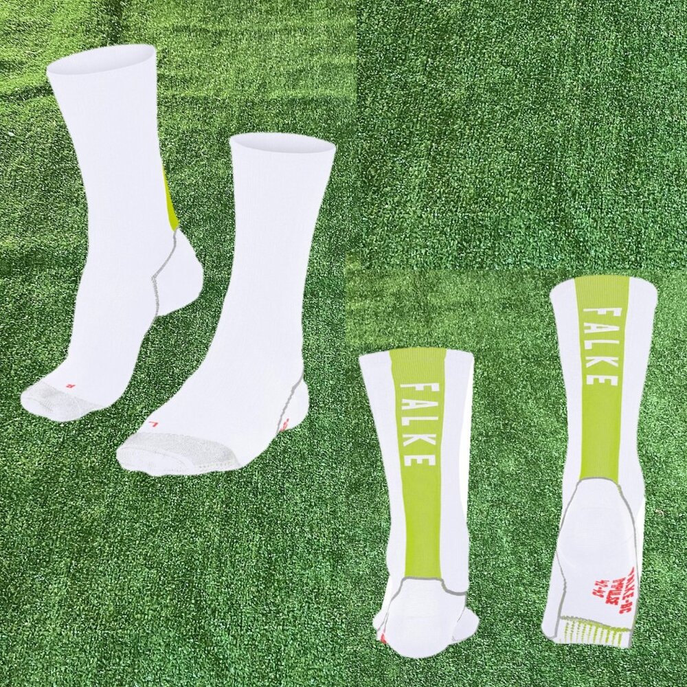 The Falke Bike BC Impulse Biking Cycling Ergonomic White Socks size 6.5-7.5 NEW
